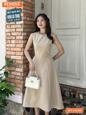 Đầm thiết kế BEMINE maxi sát nách dáng xòe MT10200