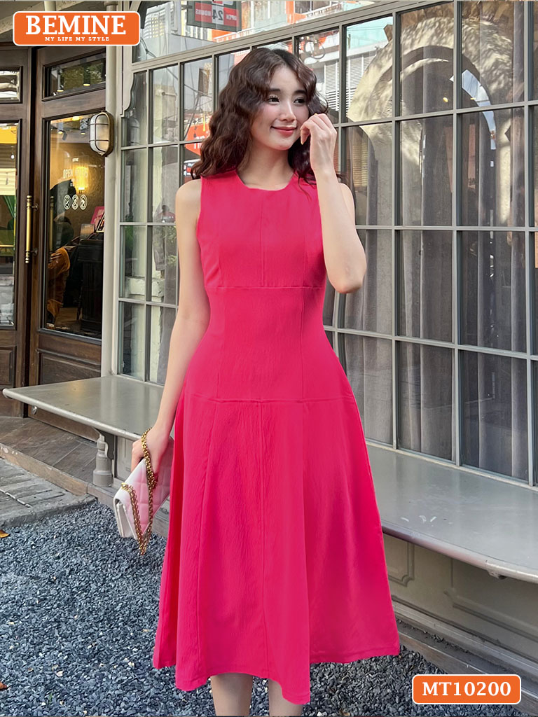 Đầm thiết kế BEMINE maxi sát nách dáng xòe MT10200