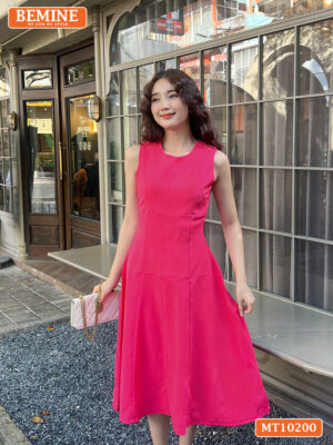 Đầm thiết kế BEMINE maxi sát nách dáng xòe MT10200