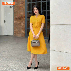 Bộ sưu tập đầm chữ A cổ tim BEMINE mã MT11001 đa dạng màu sắc.