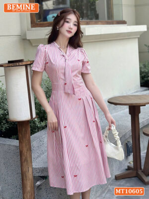 Đầm thiết kế BEMINE cổ cavat may liền MT10605