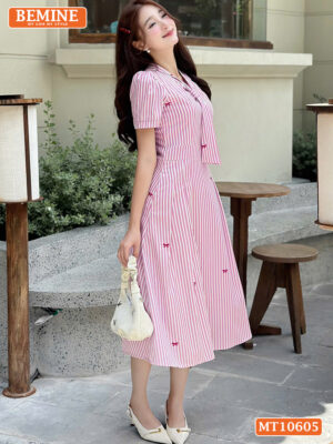 Đầm thiết kế BEMINE cổ cavat may liền MT10605