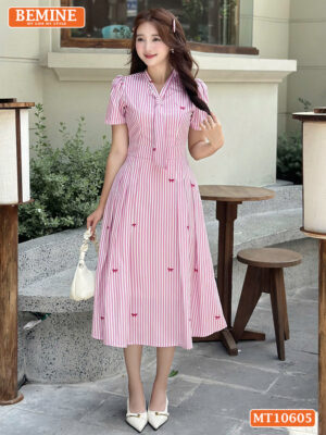 Đầm thiết kế BEMINE cổ cavat may liền MT10605