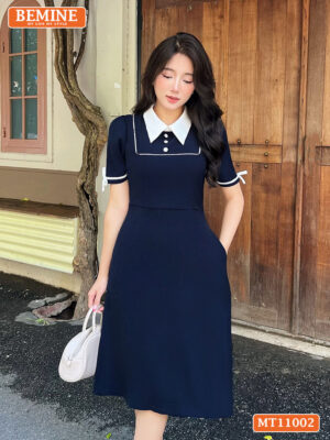 Đầm thiết kế BEMINE cổ đức viền dáng chữ A MT11002