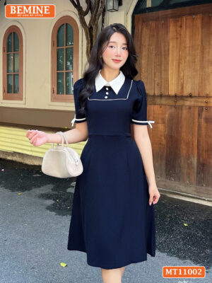 Đầm thiết kế BEMINE cổ đức viền dáng chữ A MT11002