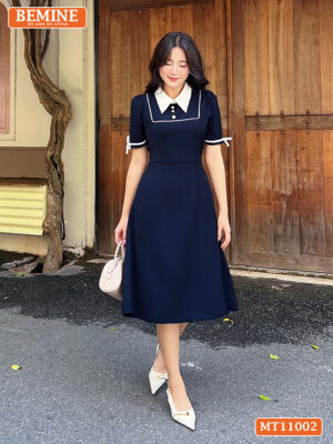 Đầm thiết kế BEMINE cổ đức viền dáng chữ A MT11002