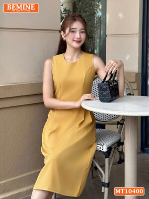 Đầm thiết kế BEMINE cổ tròn sát nách MT10400