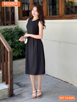 Đầm thiết kế BEMINE cổ tròn sát nách MT10400