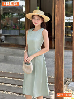 Đầm thiết kế BEMINE cổ tròn sát nách MT10400
