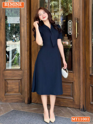 Đầm thiết kế BEMINE cổ tim dáng chữ A MT11001