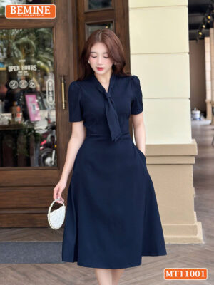 Đầm thiết kế BEMINE cổ tim dáng chữ A MT11001