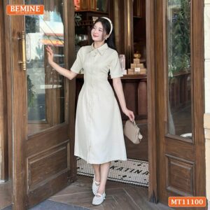 Đầm thiết kế BEMINE cổ đức dáng bút chì MT11107