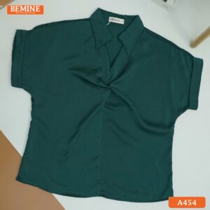 Áo BEMINE cổ sơ mi xoắn ngực A454