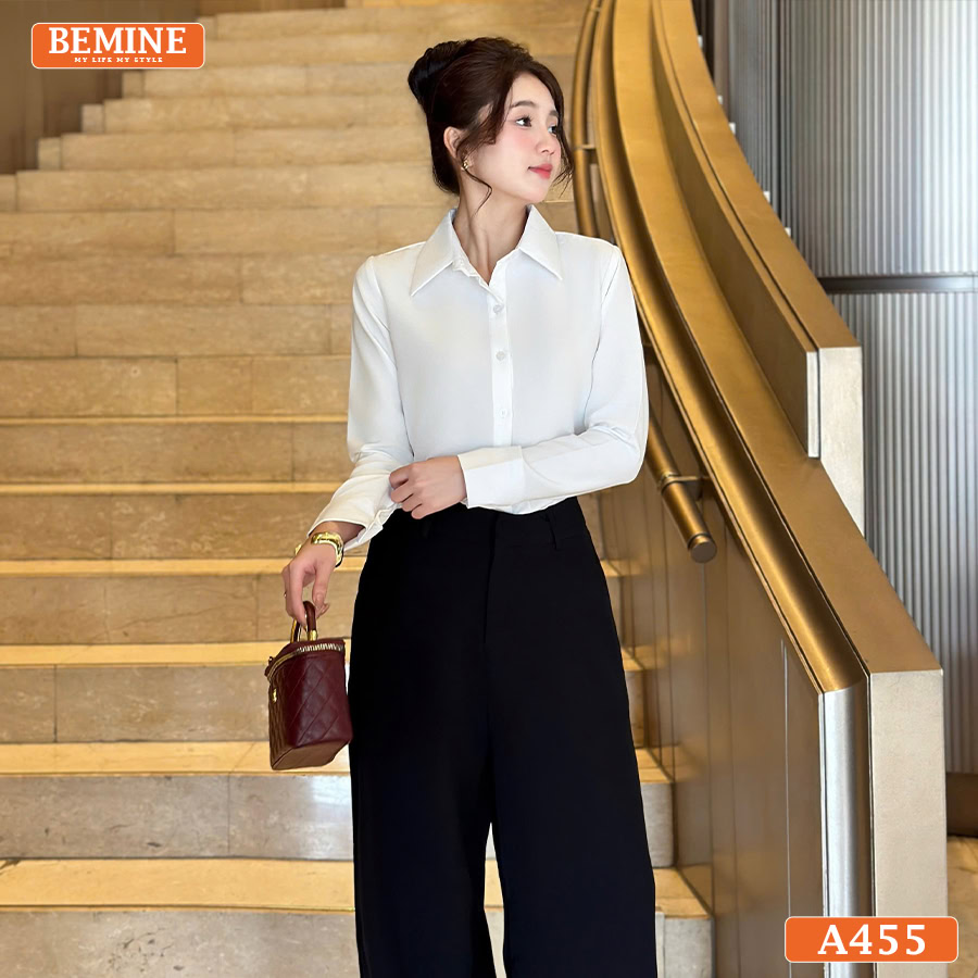 Áo sơ mi nữ BEMINE tay dài công sở A455