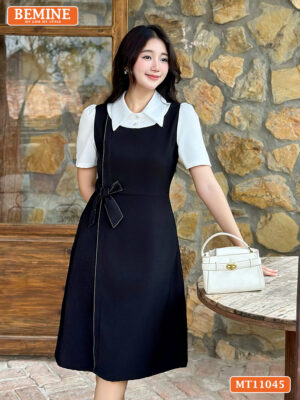 Đầm thiết kế BEMINE cổ đức eo đính nơ MT11045