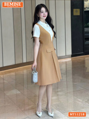 Đầm thiết kế BEMINE cổ đức giả yếm MT11218