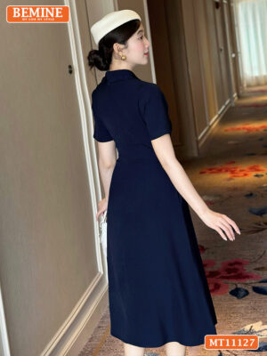 Đầm thiết kế BEMINE cổ đức khóa kéo trước MT11127