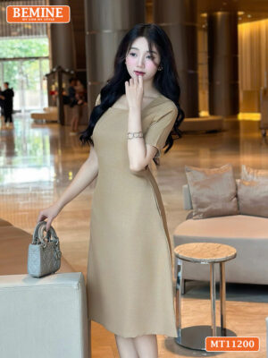 Đầm thiết kế BEMINE cổ vuông dáng chữ A MT11200