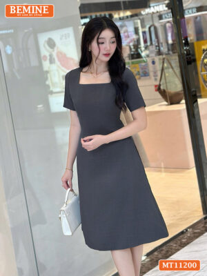 Đầm thiết kế BEMINE cổ vuông dáng chữ A MT11200