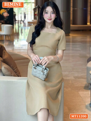 Đầm thiết kế BEMINE cổ vuông dáng chữ A MT11200