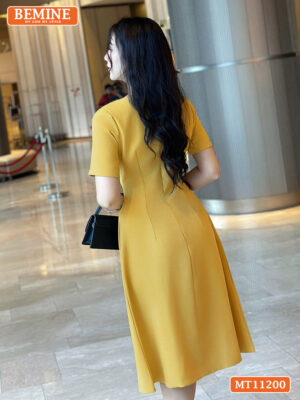 Đầm thiết kế BEMINE cổ vuông dáng chữ A MT11200
