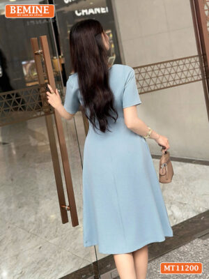 Đầm thiết kế BEMINE cổ vuông dáng chữ A MT11200