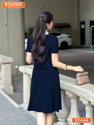 Set BEMINE Áo Cổ Đức Chân Váy Chữ A ST444