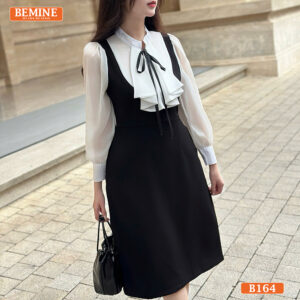 Phong cách thời trang văn phòng nữ tính với đầm BEMINE B164.
