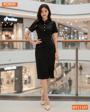Đầm thiết kế BEMINE cổ đức dáng bút chì MT11107