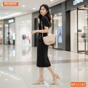 Đầm thiết kế BEMINE cổ đức dáng bút chì MT11107