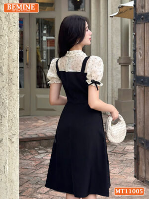 Đầm thiết kế BEMINE cổ kiểu phối giả yếm MT11005