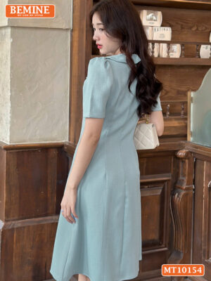 Đầm thiết kế BEMINE cổ tim đính cúc MT10154