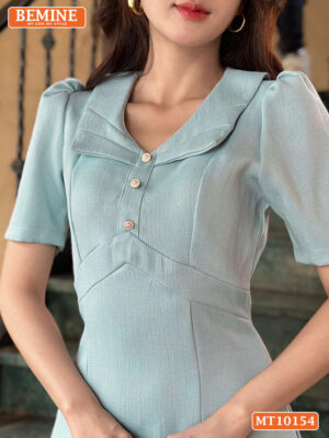Đầm thiết kế BEMINE cổ tim đính cúc MT10154