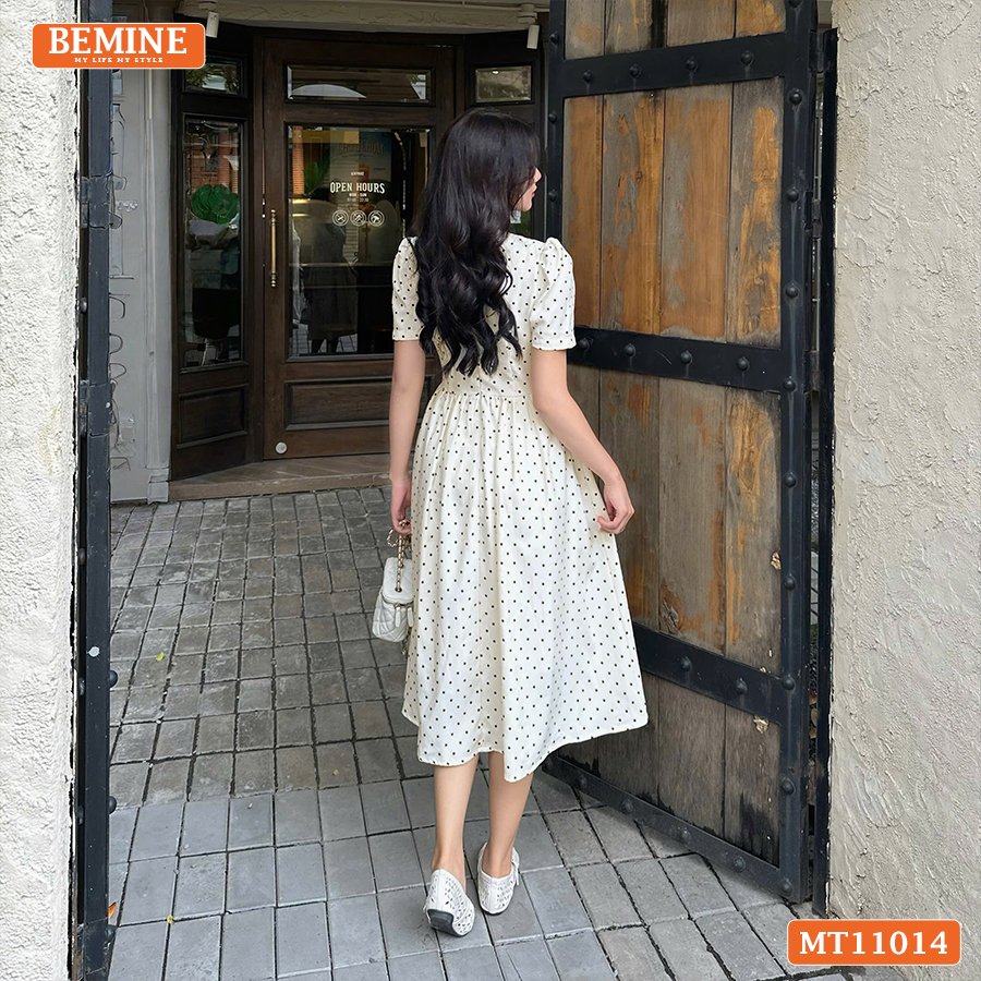 Đầm thiết kế BEMINE cổ tim nhún ngực MT11014