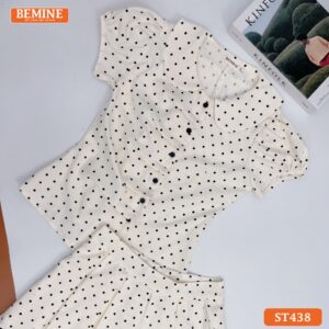 Set thiết kế BEMINE cổ sen chân váy dáng dài ST438