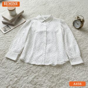 Áo Sơ Mi Nữ Dáng Suông Chấm Bi A456 BEMINE – Phong Cách Thanh Lịch