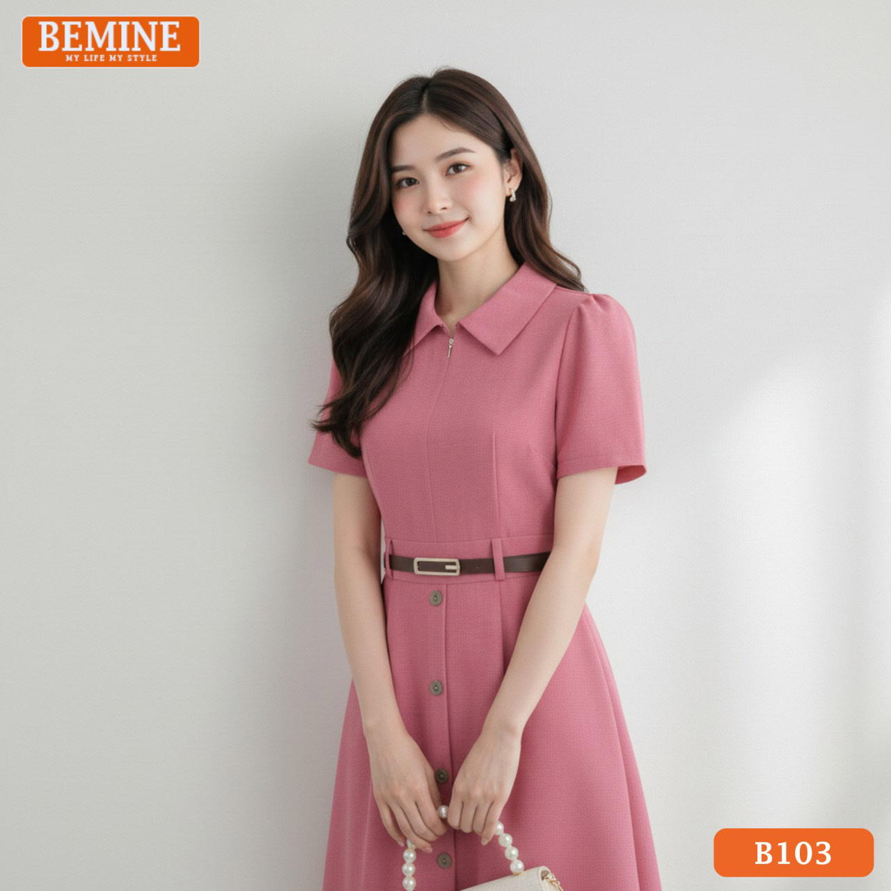 cách chọn đầm ren công sở không bị mỏng và già - Cấu trúc lớp lót hai lớp an toàn và đồng điệu tông màu
