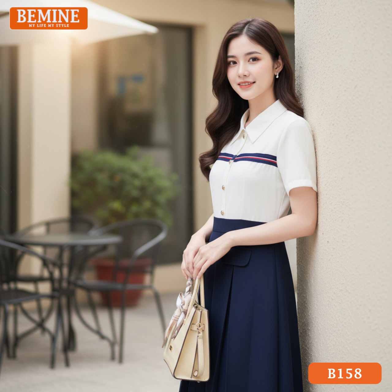 Độ dài tùng váy chạm gối hoặc quá gối chuẩn mực