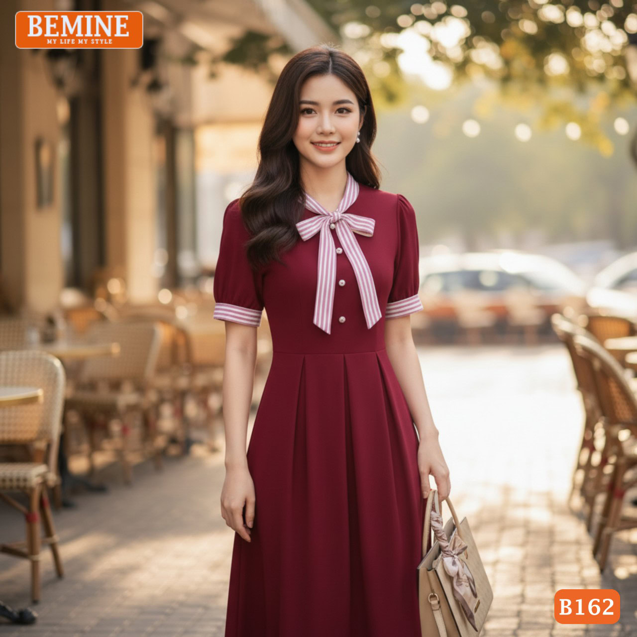 Đầm dáng chữ A xòe nhẹ che khuyết điểm eo và hông