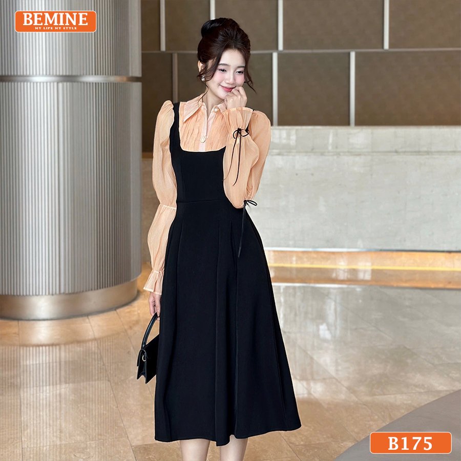 Đầm dài qua gối công sở