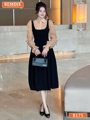 Đầm dài qua gối công sở B175