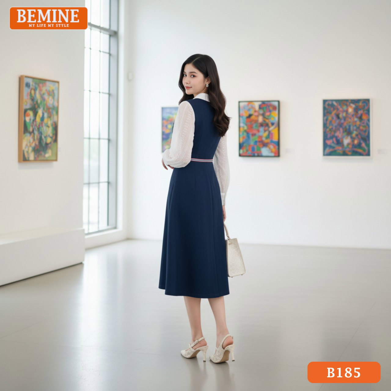 Thời trang thiết kế BEMINE - Mẫu B185 phù hợp phong cách thời trang công sở nữ cao cấp