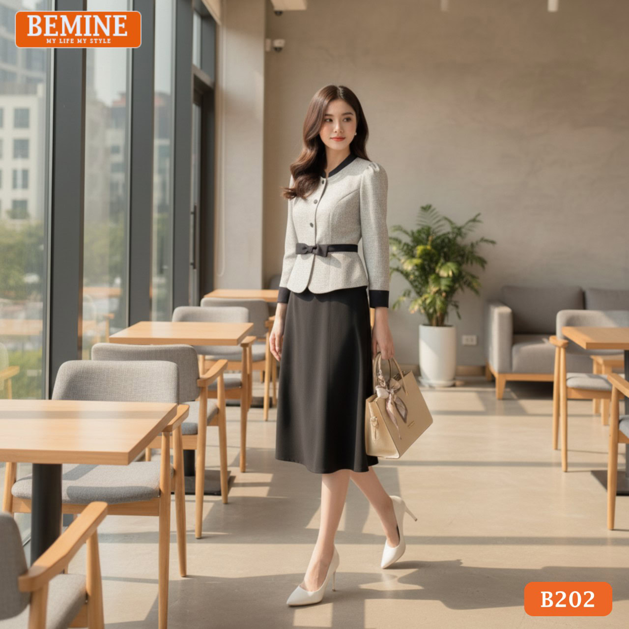 Kết hợp áo blazer chiết eo tạo khí chất chuyên nghiệp