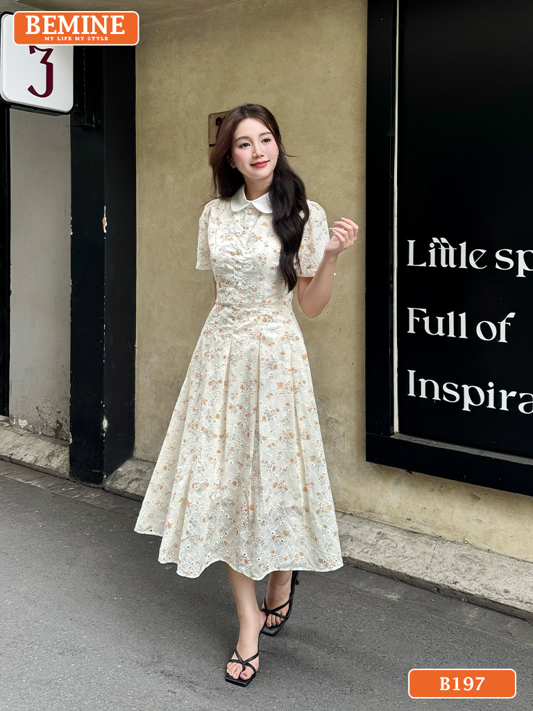 Đầm BEMINE B197 dáng chữ A tôn dáng, che khuyết điểm hiệu quả.