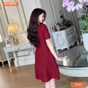 Đầm thiết kế BEMINE T107 cao cấp dáng chữ A dự tiệc.