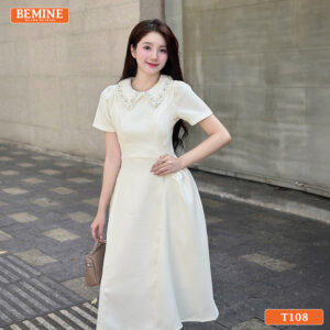 Đầm dự tiệc BEMINE T108 cổ đức đính đá, sự lựa chọn hoàn hảo cho các sự kiện quan trọng.