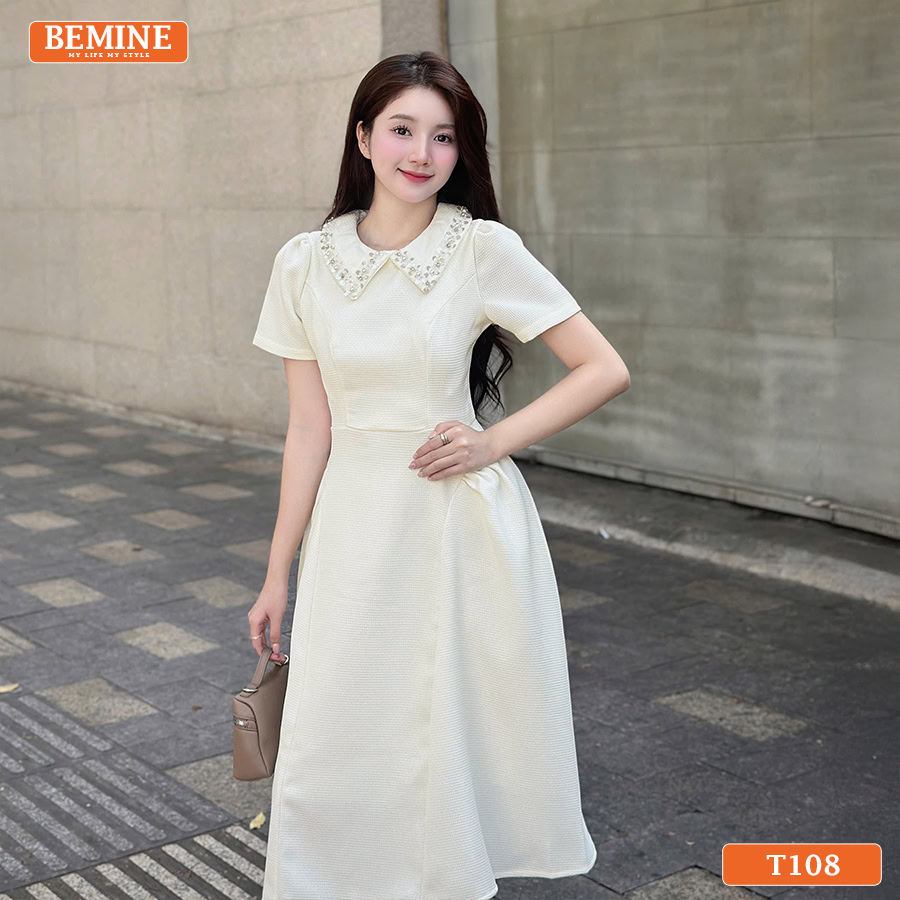 Đầm dự tiệc BEMINE T108 cổ đức đính đá, sự lựa chọn hoàn hảo cho các sự kiện quan trọng.