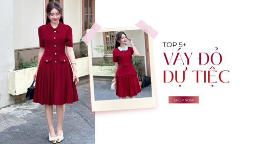 Tỏa Sáng Rực Rỡ Với Váy Đầm Đỏ Dự Tiệc BEMINE hình ảnh