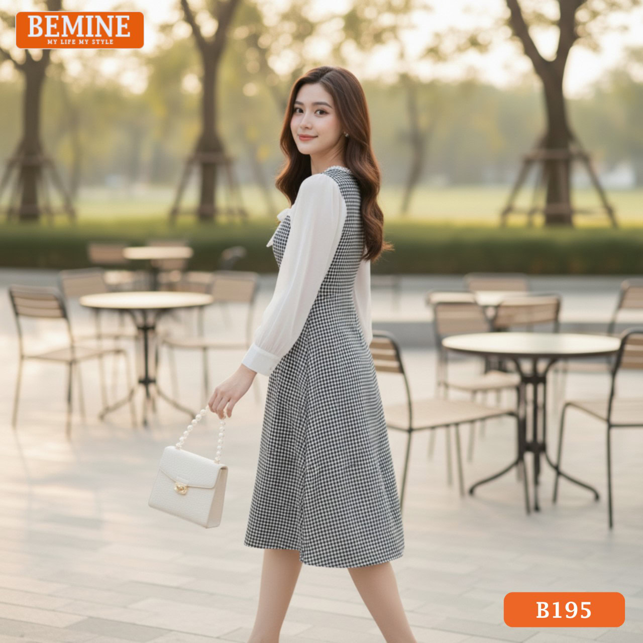 Vải tuyết mưa dệt đanh dày dặn phẳng phiu mặt trước