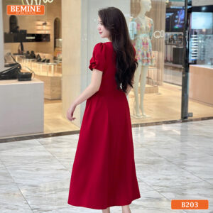 Mẫu đầm đi chơi BEMINE B203 dáng chữ A tôn dáng.